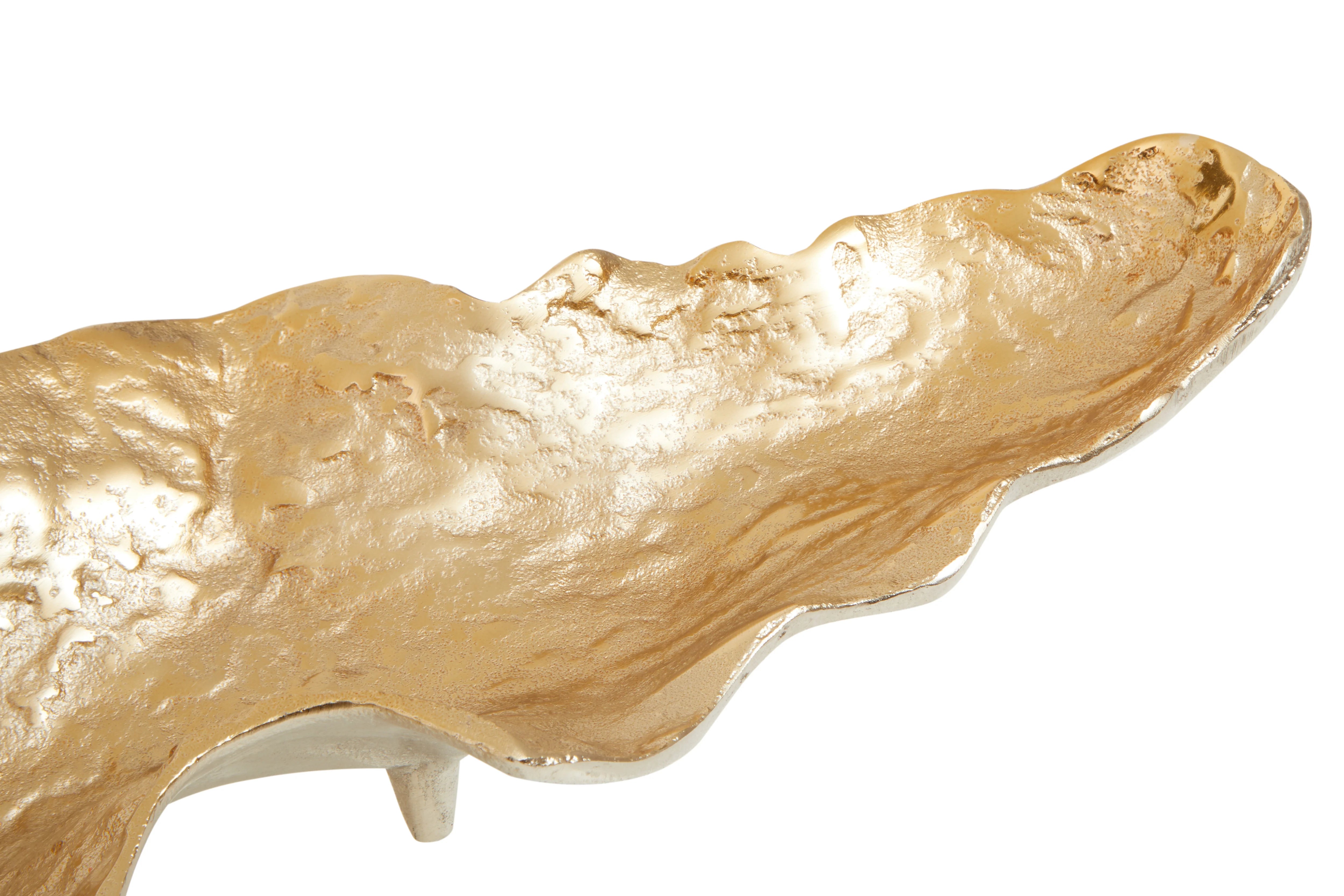 Acero Ombre Gold & Silver Leaf Dish